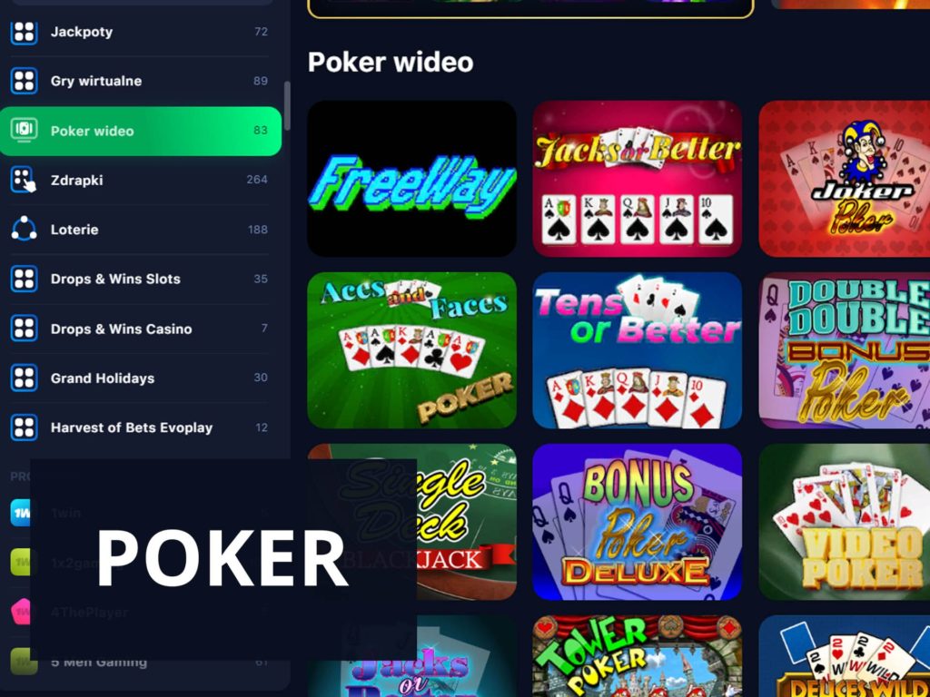 Poker w kasynie 1Win online
